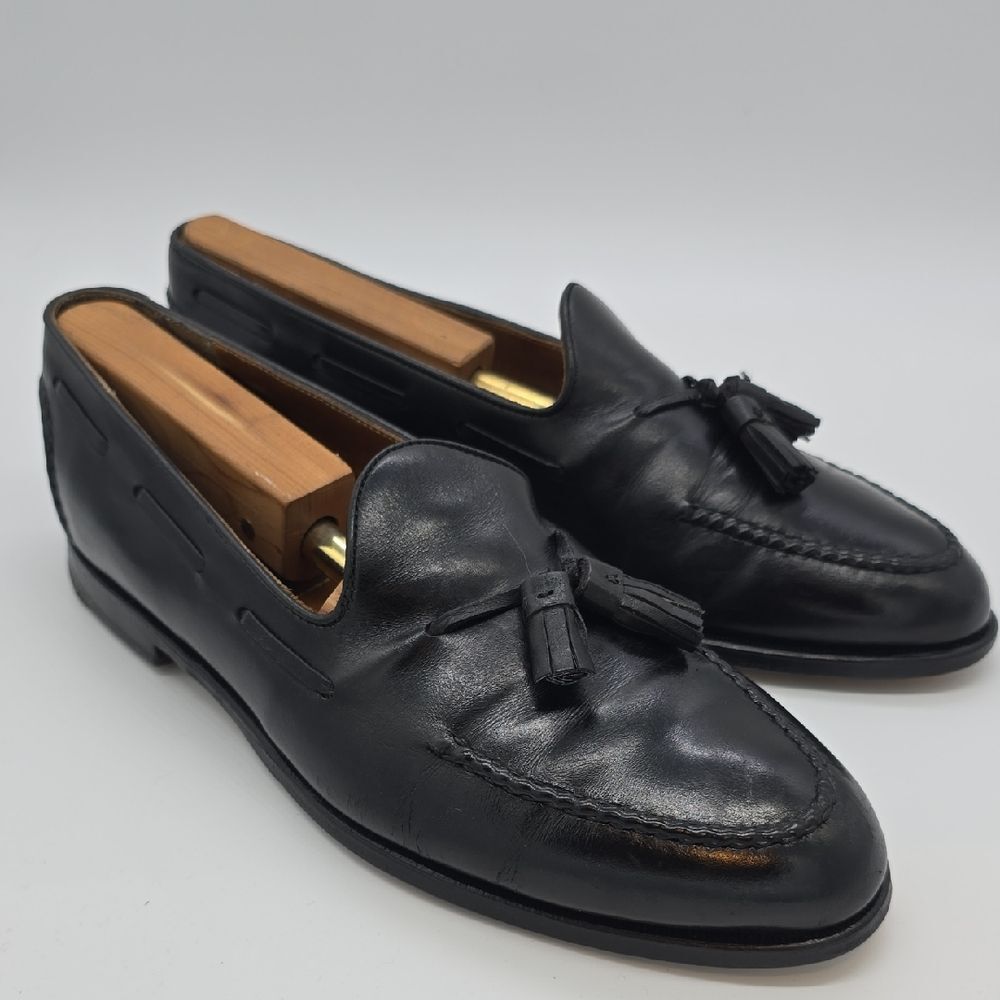 Cole Haan Black Leather Tassel Loafers